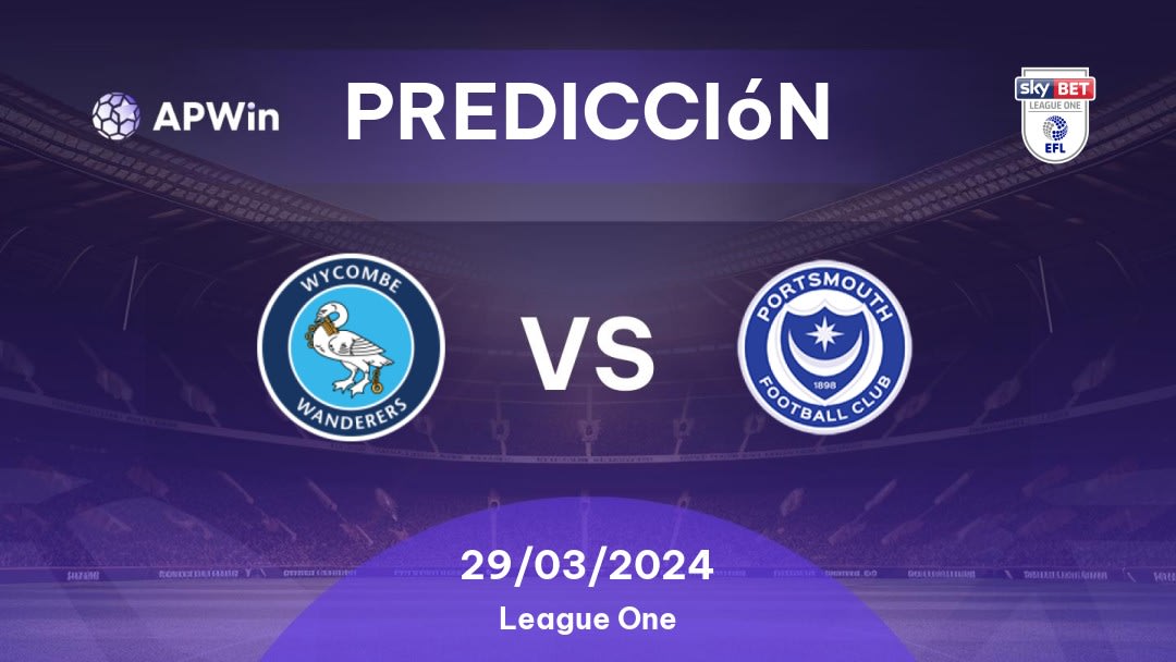 Predicciones Wycombe Wanderers vs Portsmouth: 29/03/2024 - Inglaterra League One