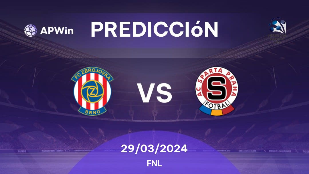 Predicciones Zbrojovka Brno vs Sparta Praha II: 29/03/2024 - República Checo FNL