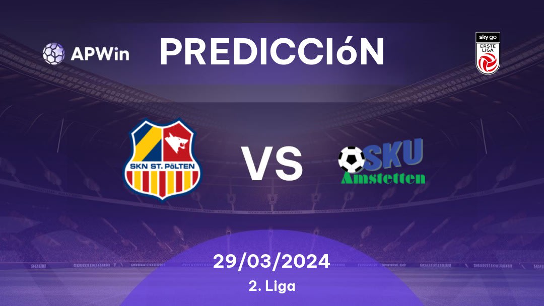 Predicciones St. Pölten vs Amstetten: 29/03/2024 - Áustria 2. Liga