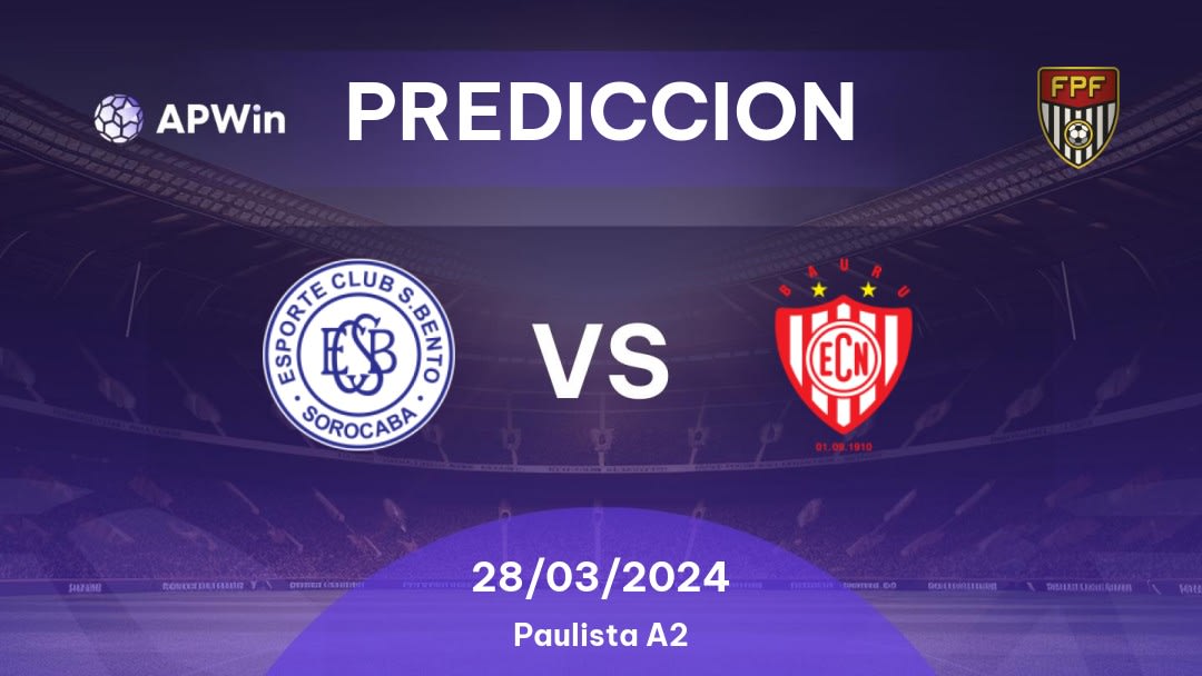 Predicciones São Bento vs Noroeste: 27/03/2024 - Brasil Paulista A2