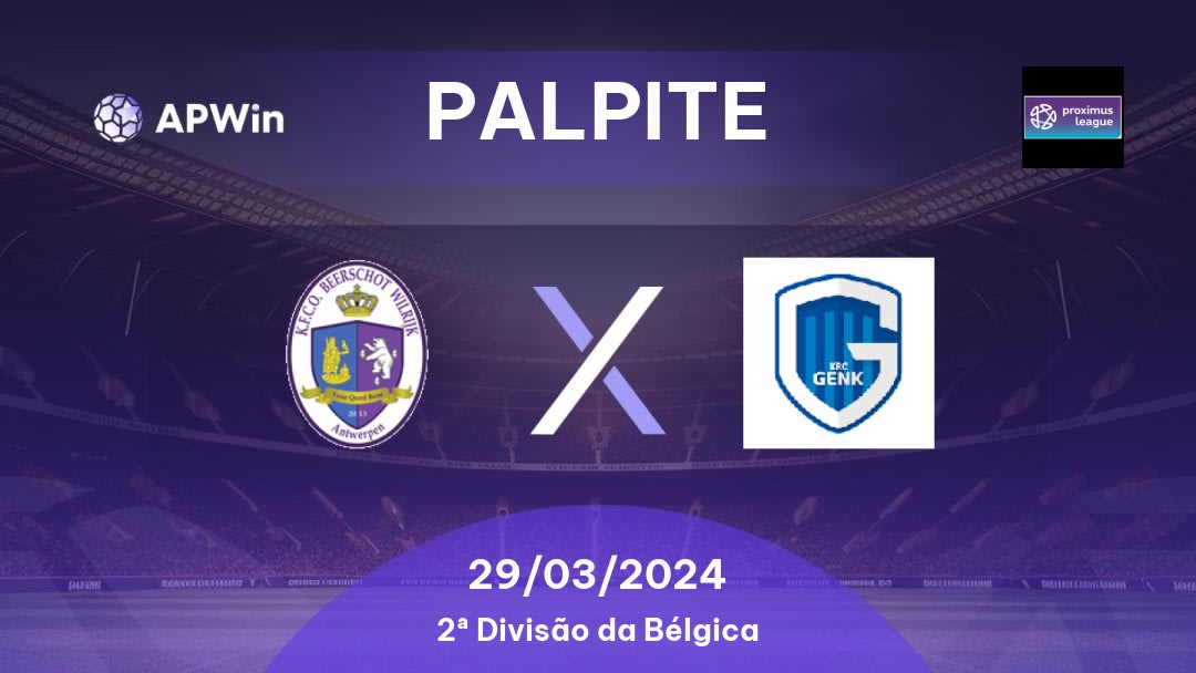 Palpite Beerschot-Wilrijk x KRC Genk II: 29/03/2024 - 2ª Divisão da Bélgica