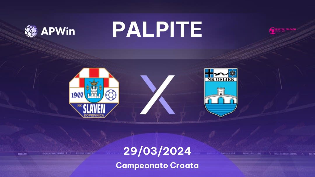 Palpite Slaven Koprivnica x Osijek: 29/03/2024 - Campeonato Croata