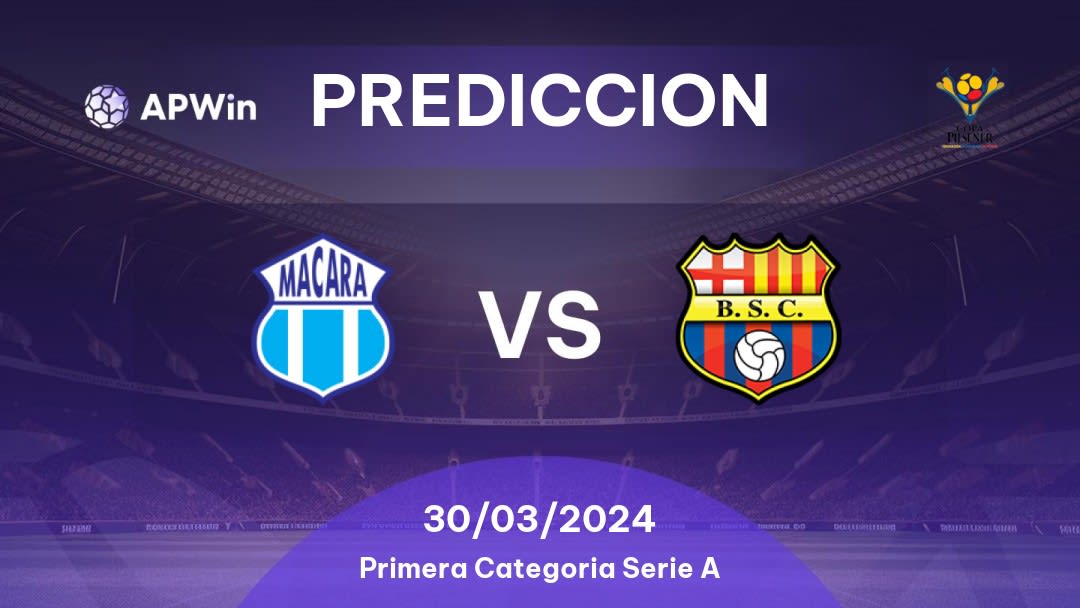 Predicciones Macará vs Barcelona: 29/03/2024 - Ecuador Primera Categoria Serie A