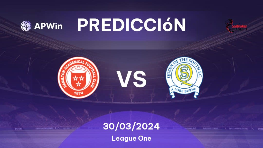 Predicciones Hamilton Academical vs Queen of the South: 30/03/2024 - Escocia League One