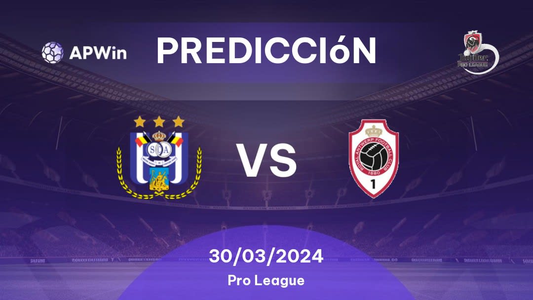 Predicciones RSC Anderlecht vs Royal Antwerp FC: 30/03/2024 - Bélgica Pro League