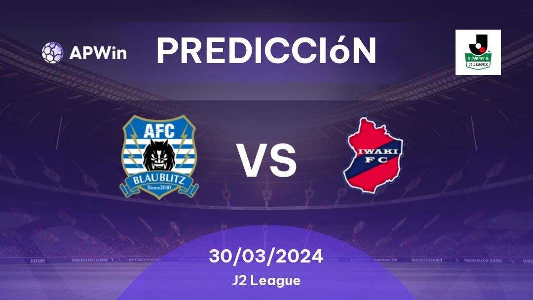 Predicciones Blaublitz Akita vs Iwaki: 30/03/2024 - Japón J2 League