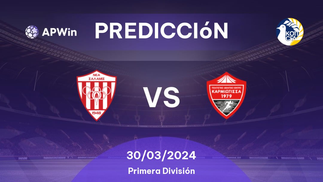 Predicciones Nea Salamis vs Karmiotissa: 30/03/2024 - Chipre Protáthlima A΄ Katigorías