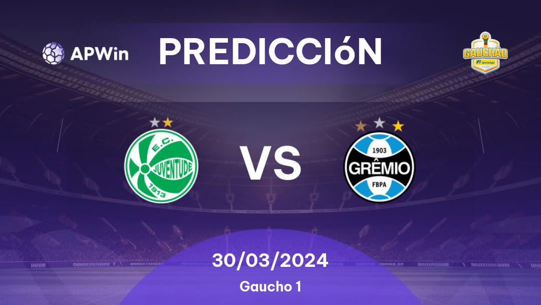 Predicciones Juventude vs Grêmio: 30/03/2024 - Brasil Gaucho 1