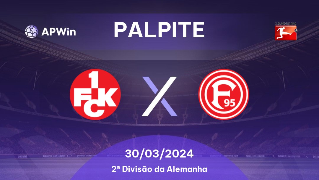 Palpite Kaiserslautern x Fortuna Düsseldorf: 30/03/2024 - 2ª Divisão da Alemanha