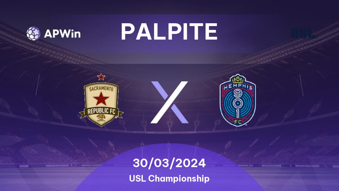 Palpite Sacramento Republic x Memphis 901: 30/03/2024 - USL Championship