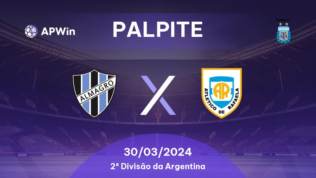 Palpite Almagro x Atlético Rafaela: 30/03/2024 - 2ª Divisão da Argentina