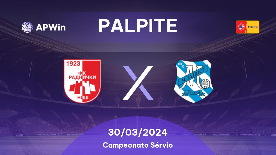 Palpite Radnički Niš x Mladost Lučani: 30/03/2024 - Campeonato Sérvio