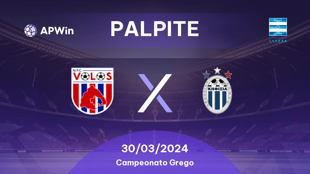 Palpite Volos NFC x Kifisia: 30/03/2024 - Campeonato Grego