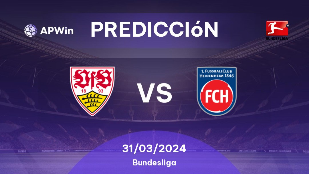 Predicciones Stuttgart vs Heidenheim: 31/03/2024 - Alemania Bundesliga
