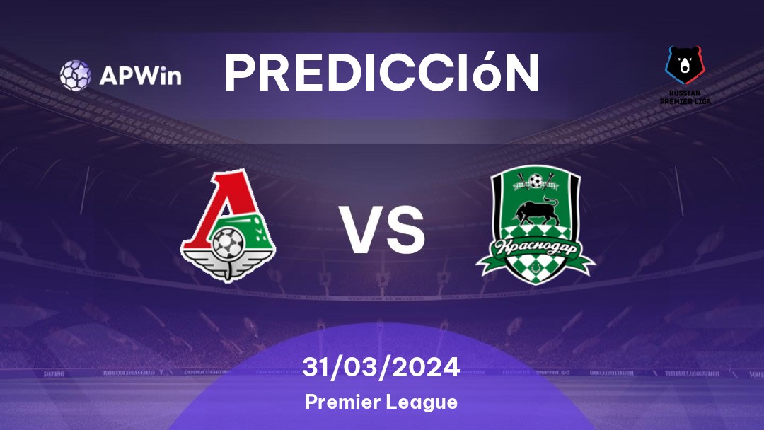 Predicciones Lokomotiv Moskva vs Krasnodar: 31/03/2024 - Rusia Premier League