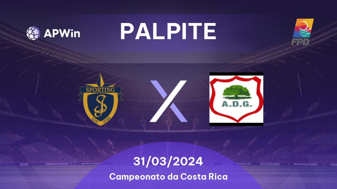 Palpite Sporting San José x Guanacasteca: 31/03/2024 - Campeonato da Costa Rica