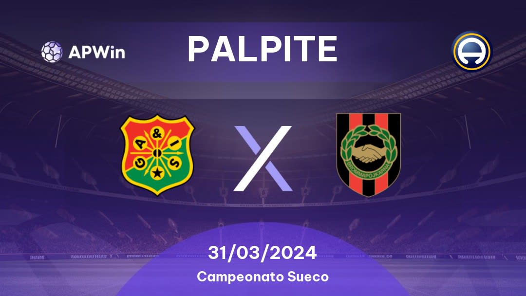 Palpite GAIS x Brommapojkarna: 31/03/2024 - Campeonato Sueco