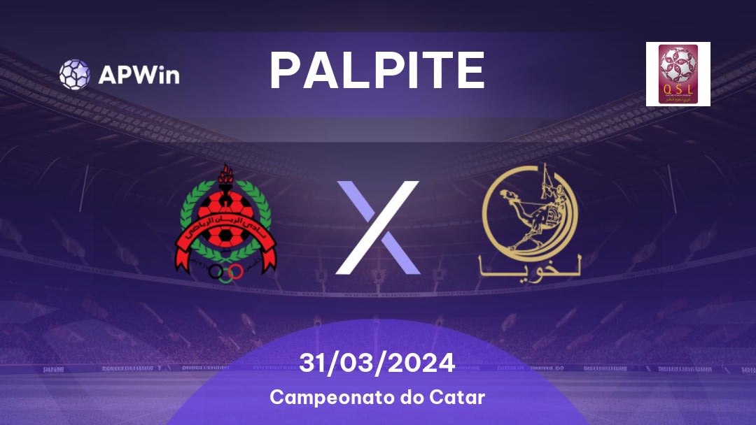 Palpite Al Rayyan x Al Duhail: 31/03/2024 - Campeonato do Catar