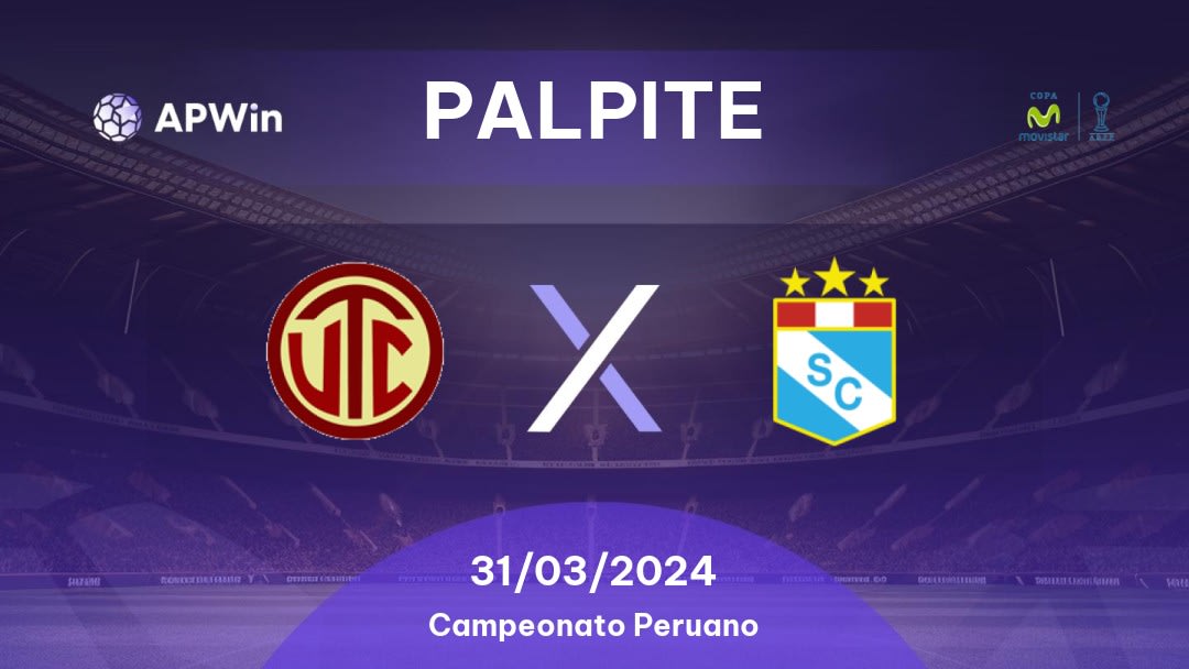 Palpite UTC x Sporting Cristal: 31/03/2024 - Campeonato Peruano