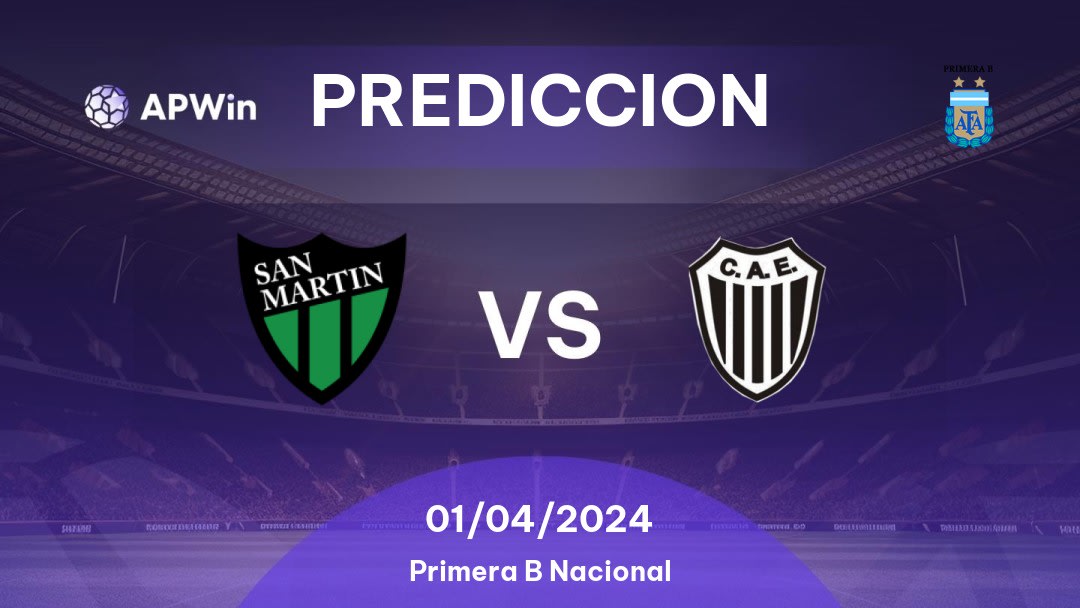 Predicciones San Martín San Juan vs Estudiantes Caseros: 01/04/2024 - Argentina Primera B Nacional