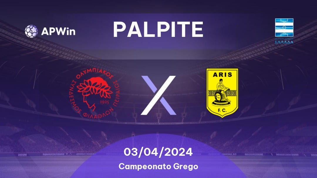 Palpite Olympiakos Piraeus x Aris: 15/01/2023 - Campeonato Grego