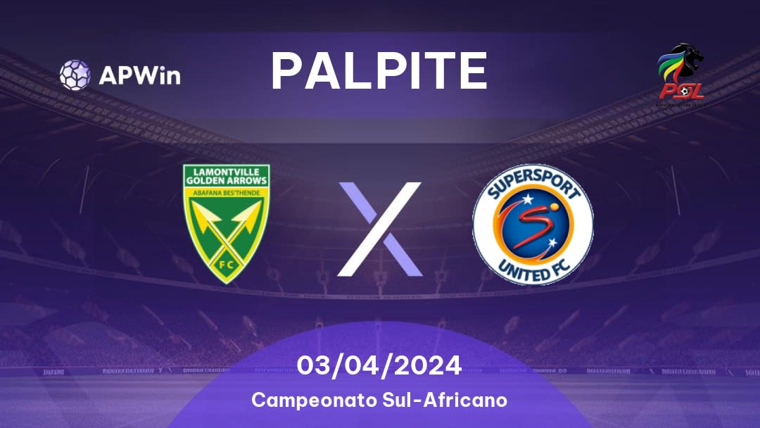 Palpite Golden Arrows x SuperSport United: 07/01/2023 - Campeonato Sul-Africano