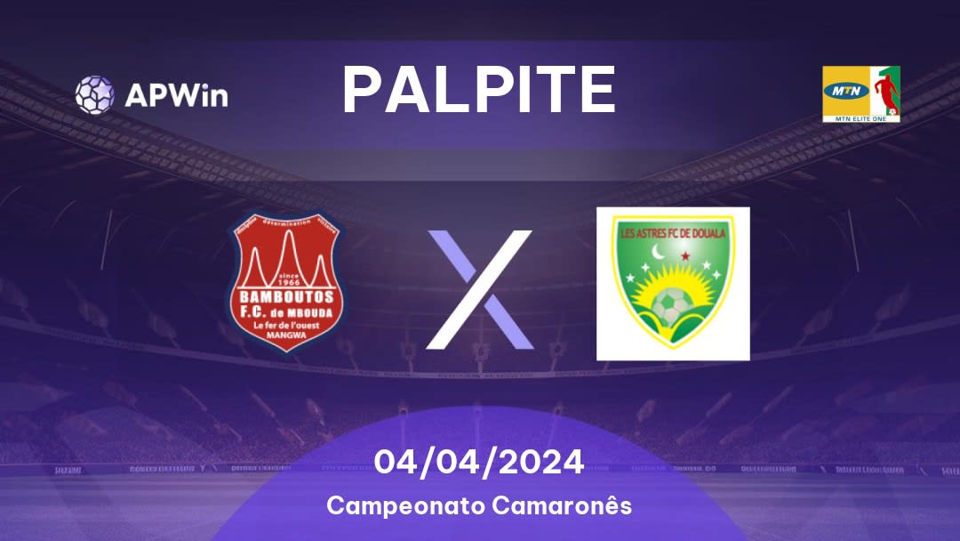 Palpite Les Astres FC De Douala x Bamboutos: 23/12/2022 - Campeonato Camaronês