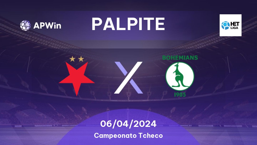 Palpite Slavia Praha x Bohemians 1905: 22/04/2023 - Campeonato Tcheco