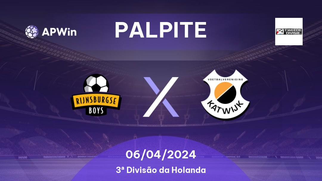 Palpite Rijnsburgse Boys x Katwijk: 08/10/2022 - Holanda Tweede Divisie