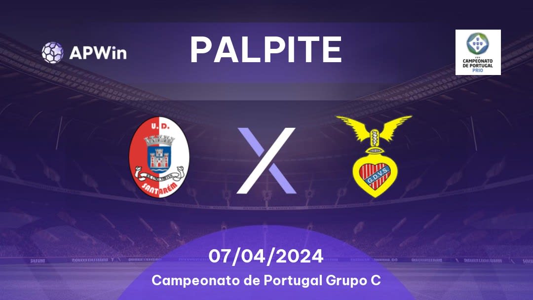 Palpite União Santarém x Vitória de Sernache: 07/04/2024 - Campeonato de Portugal Grupo C