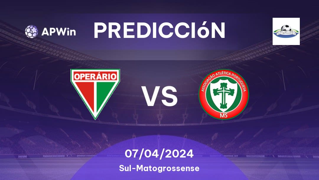 Predicciones Operário MT vs Portuguesa MS: 07/04/2024 - Brasil Sul-Matogrossense