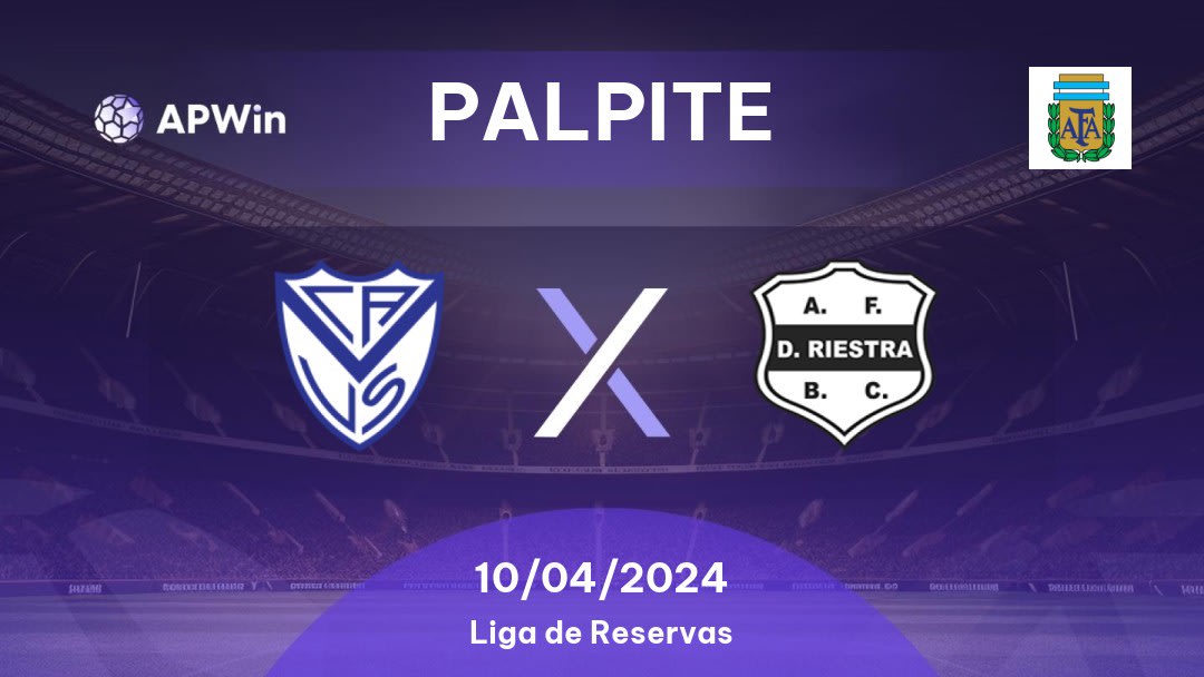 Palpite Vélez Sársfield Res. x Deportivo Riestra Res.: 10/04/2024 - Liga de Reservas