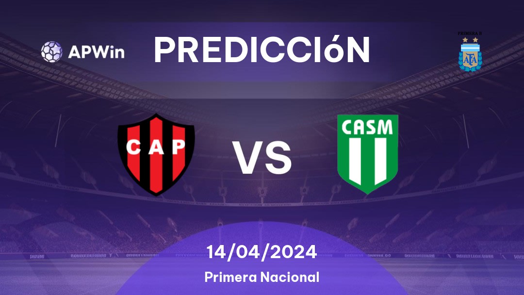 Predicciones Patronato vs San Miguel: 14/04/2024 - Argentina Primera B Nacional