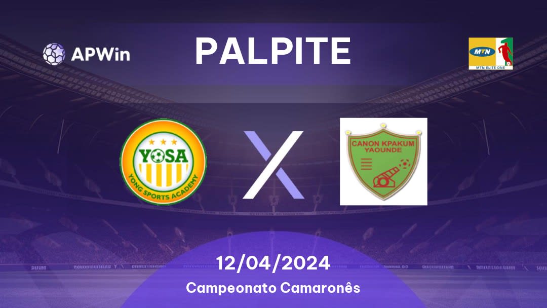 Palpite Young Sport Academy x Canon de Yaoundé: 12/04/2024 - Campeonato Camaronês