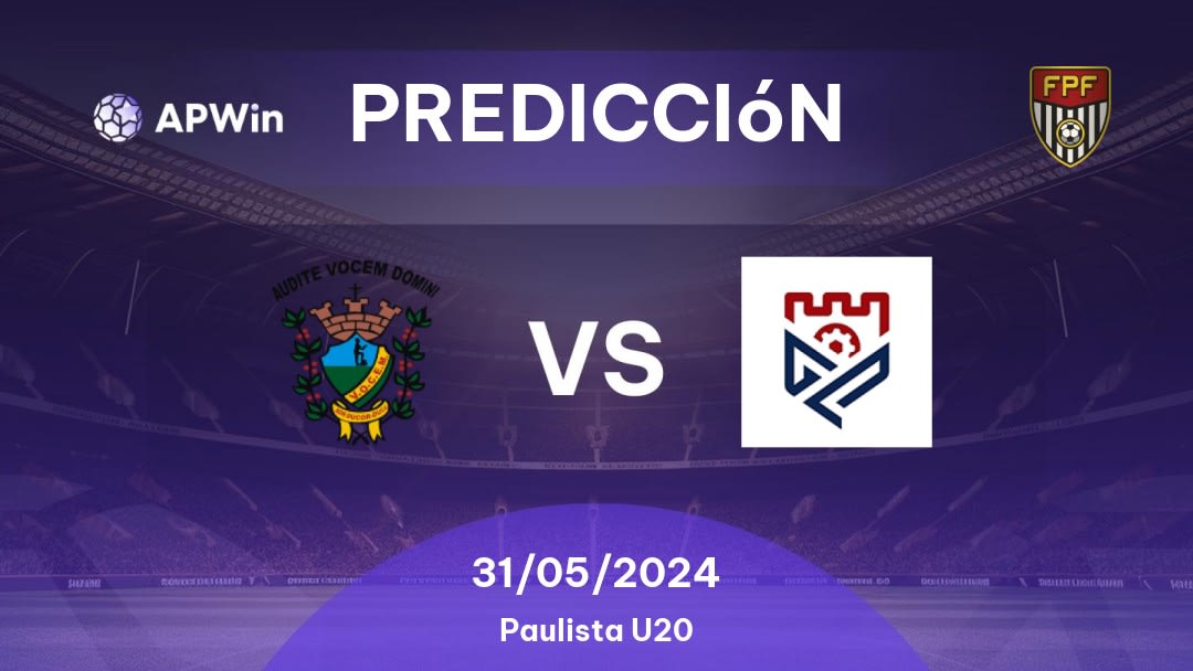 Predicciones VOCEM U20 vs Grêmio Prudente U20: 12/04/2024 - Brasil Paulista U20