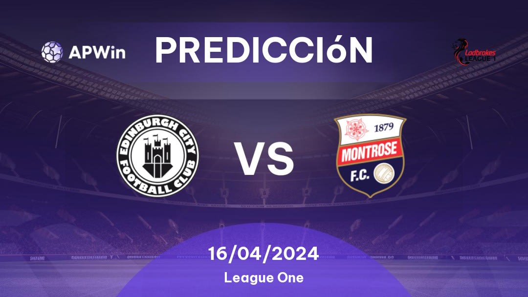 Predicciones Edinburgh City vs Montrose: 16/04/2024 - Escocia League One