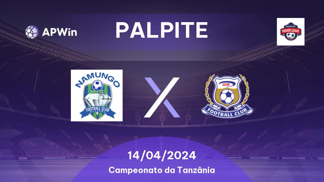 Palpite Namungo x Azam: 14/04/2024 - Campeonato da Tanzânia