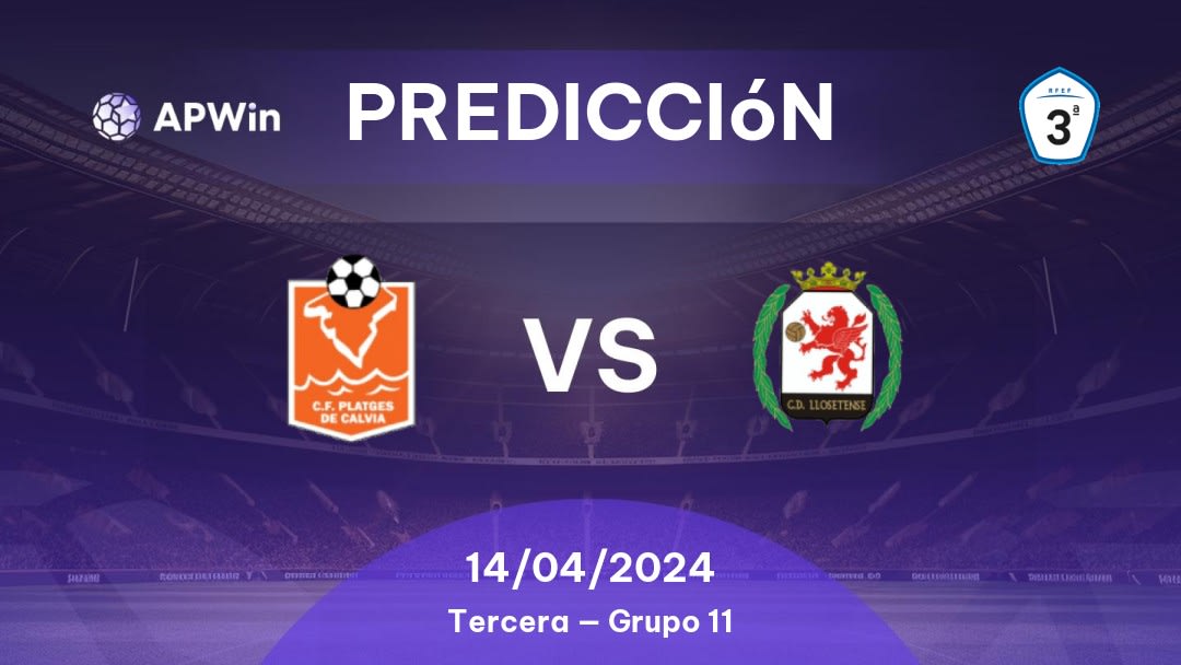 Pronóstico para Platges Calvià vs Llosetense: 27/11/2022 - España Tercera — Grupo 11