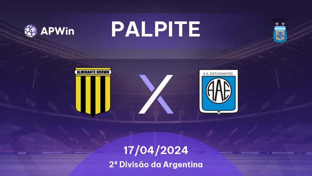 Palpite Almirante Brown x Estudiantes Río Cuarto: 17/04/2024 - 2ª Divisão da Argentina