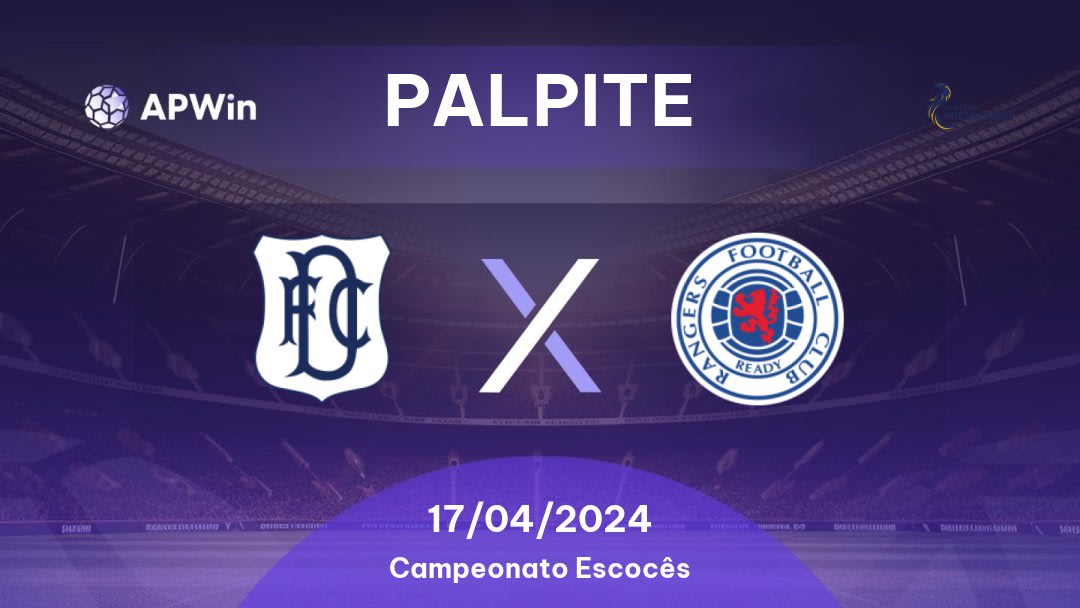 Palpite Dundee x Rangers: 17/04/2024 - Campeonato Escocês