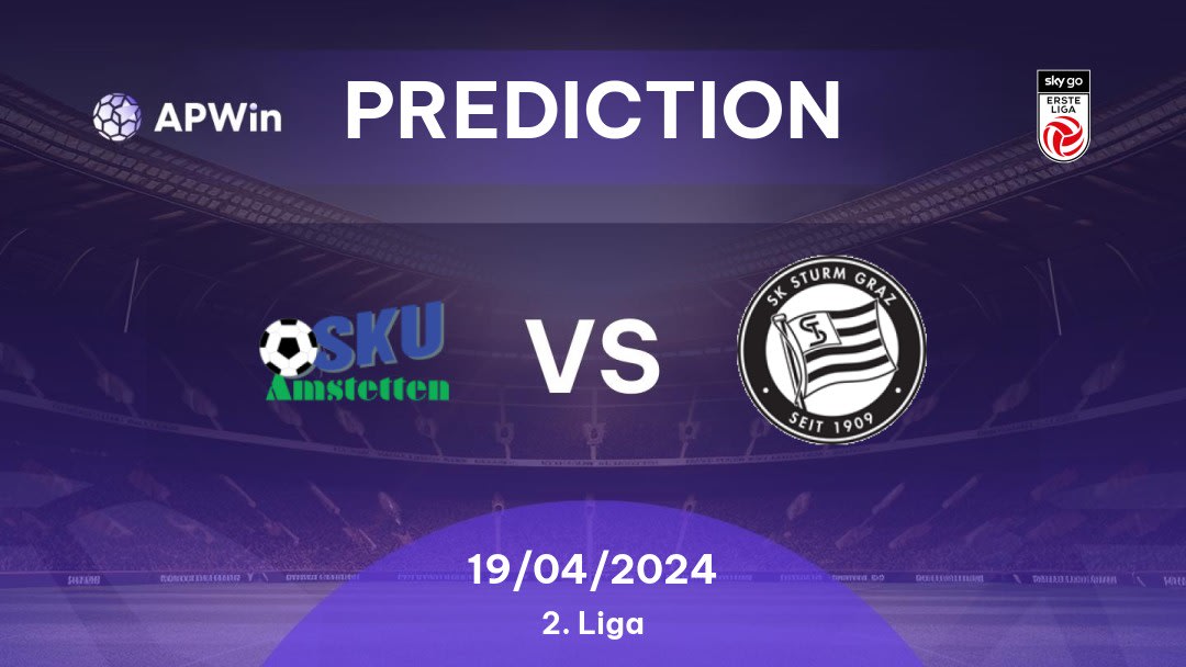 Amstetten vs Sturm Graz II Betting Tips: 19/04/2024 - Matchday 24 - Austria 2. Liga