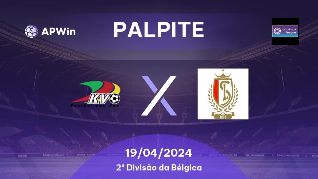 Palpite KV Oostende x Standard Liège II: 19/04/2024 - 2ª Divisão da Bélgica