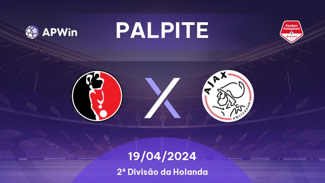 Palpite Helmond Sport x Ajax II: 19/04/2024 - 2ª Divisão da Holanda