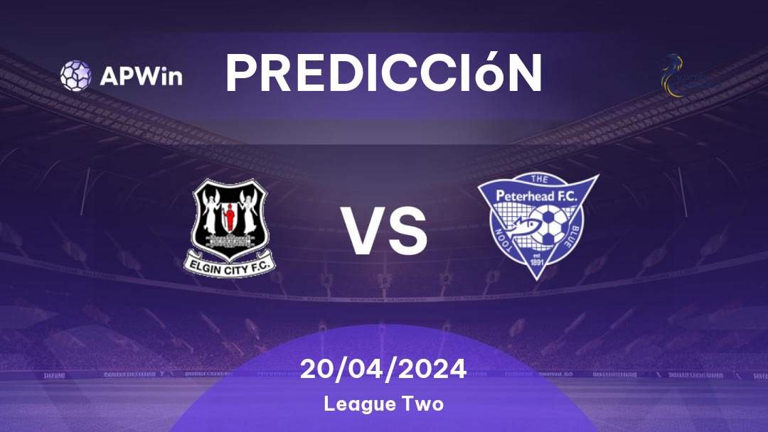 Predicciones Elgin City vs Peterhead: 20/04/2024 - Escocia League Two