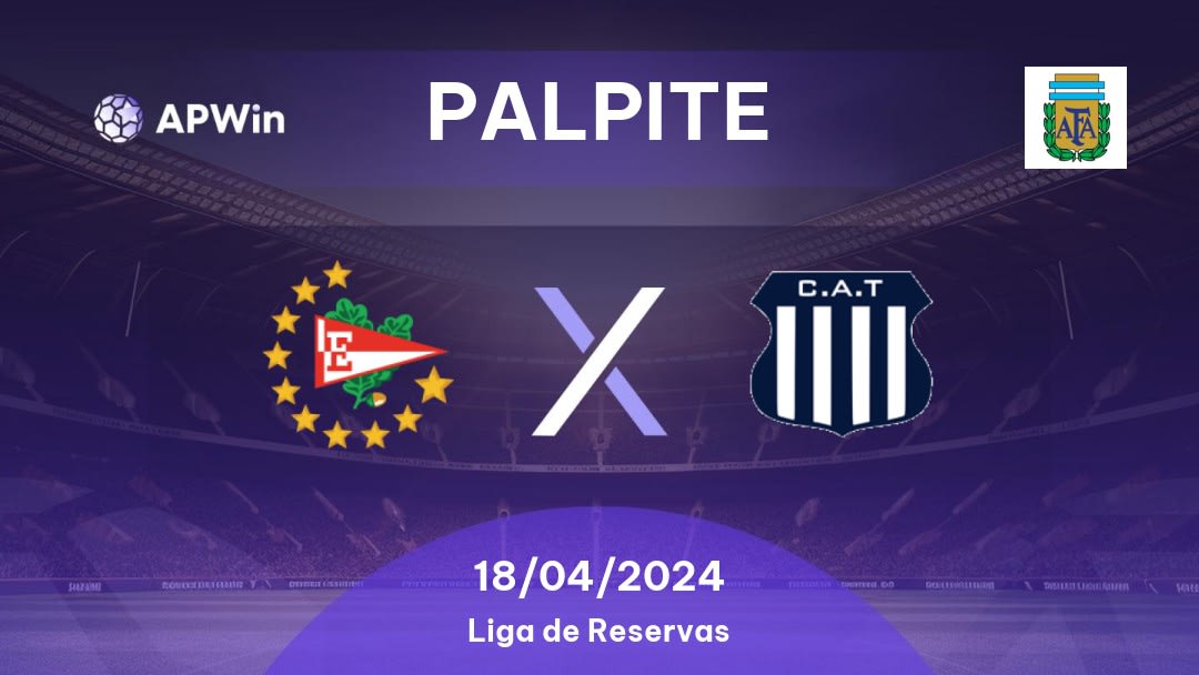 Palpite Estudiantes La Plata Res x Talleres Córdoba Res.: 18/04/2024 - Liga de Reservas