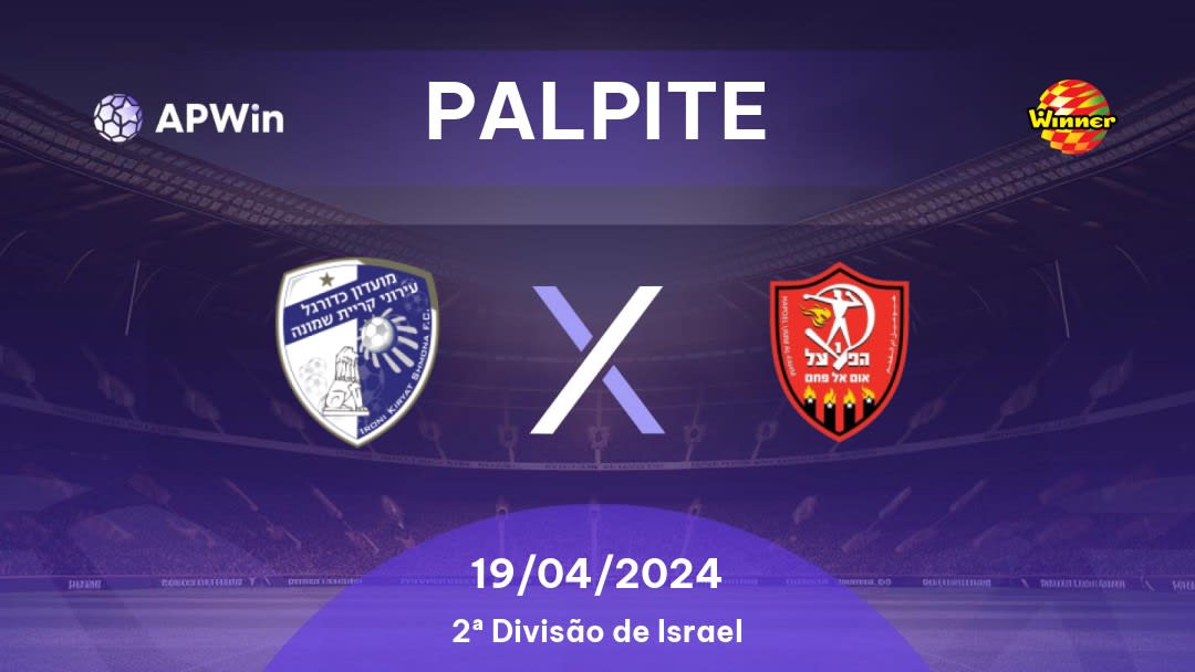 Palpite Ironi Kiryat Shmona x Hapoel Umm al-Fahm: 19/04/2024 - 2ª Divisão de Israel