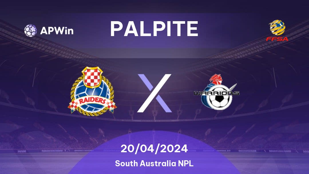 Palpite Adelaide Raiders x White City Woodville: 20/04/2024 - South Australia NPL