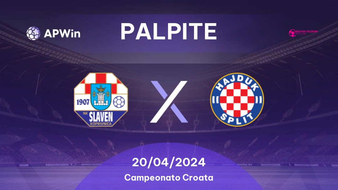 Palpite Slaven Koprivnica x Hajduk Split: 20/04/2024 - Campeonato Croata