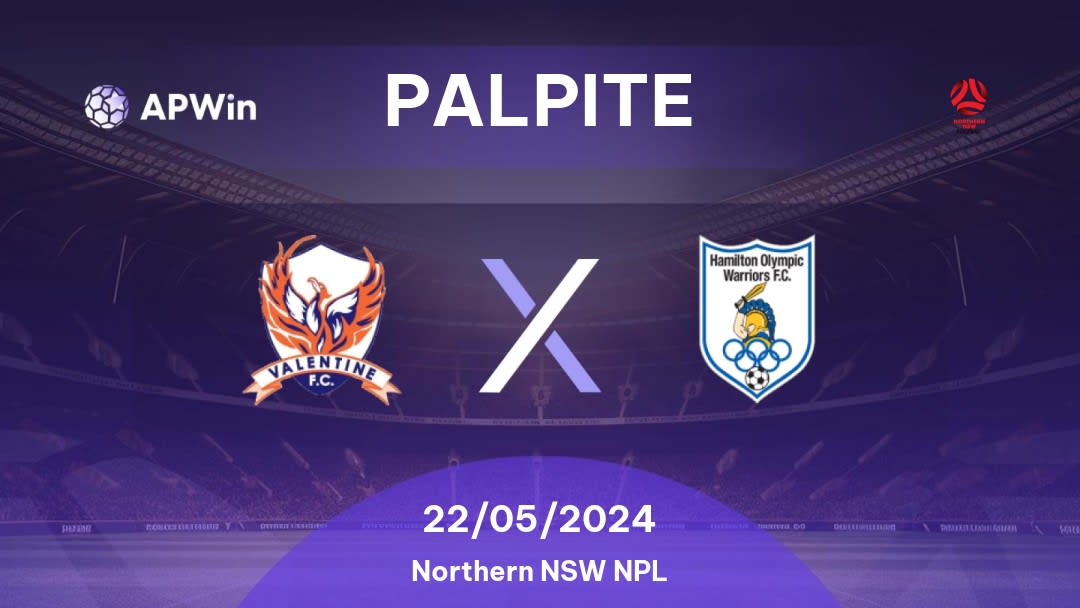 Palpite Valentine x Hamilton Olympic: 20/04/2024 - Northern NSW NPL