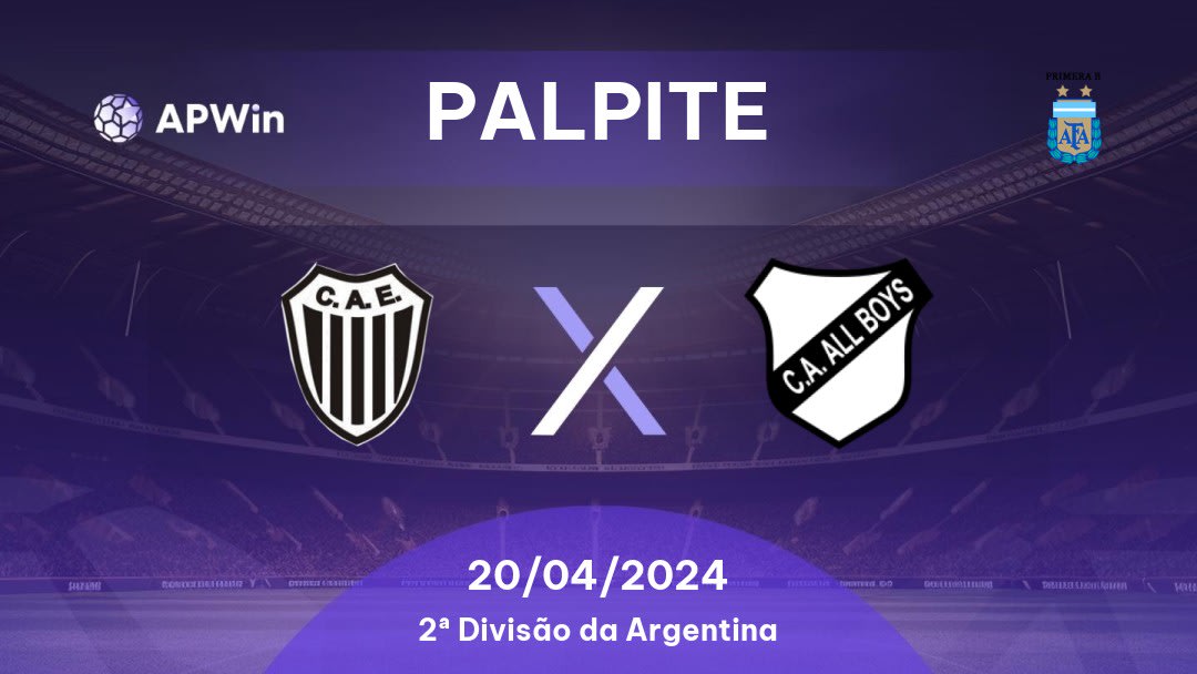 Palpite Estudiantes Caseros x All Boys: 20/04/2024 - 2ª Divisão da Argentina